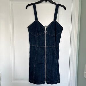 H&M Blue Denim Zip dress